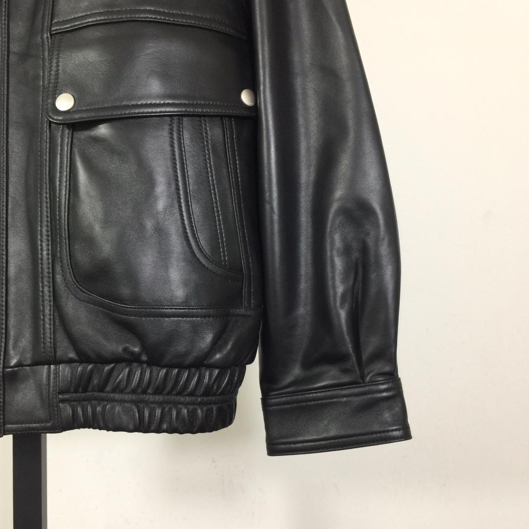 Dunst Relaxed Fit Leather Jacket - DesignerGu