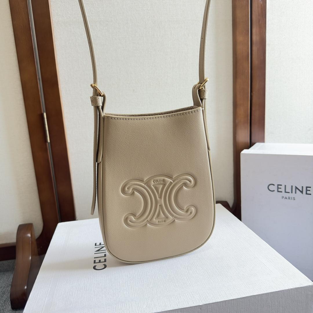 Celine Phone Pouch Heloise In Supple Calfskin - DesignerGu