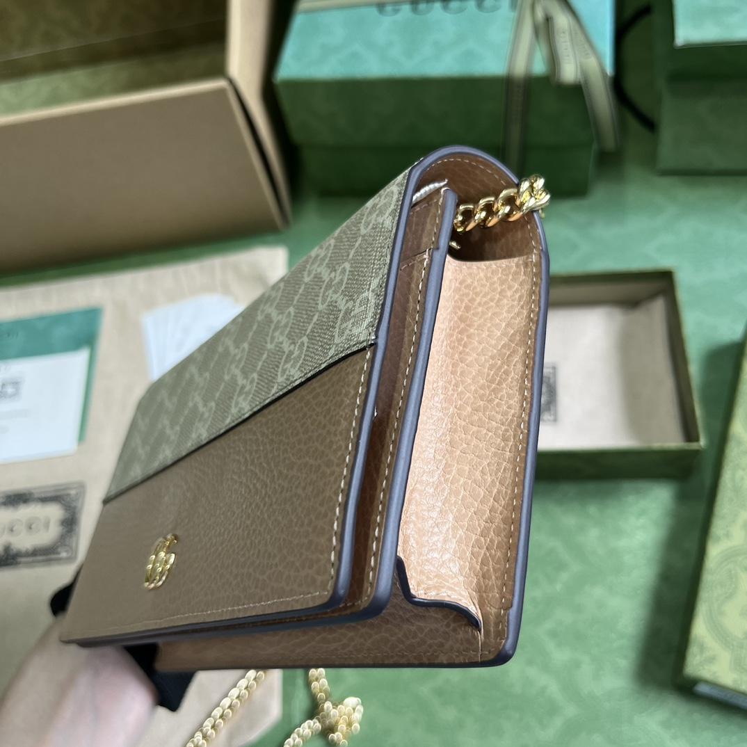 Gucci GGG Marmont Mini Chain Wallet - DesignerGu