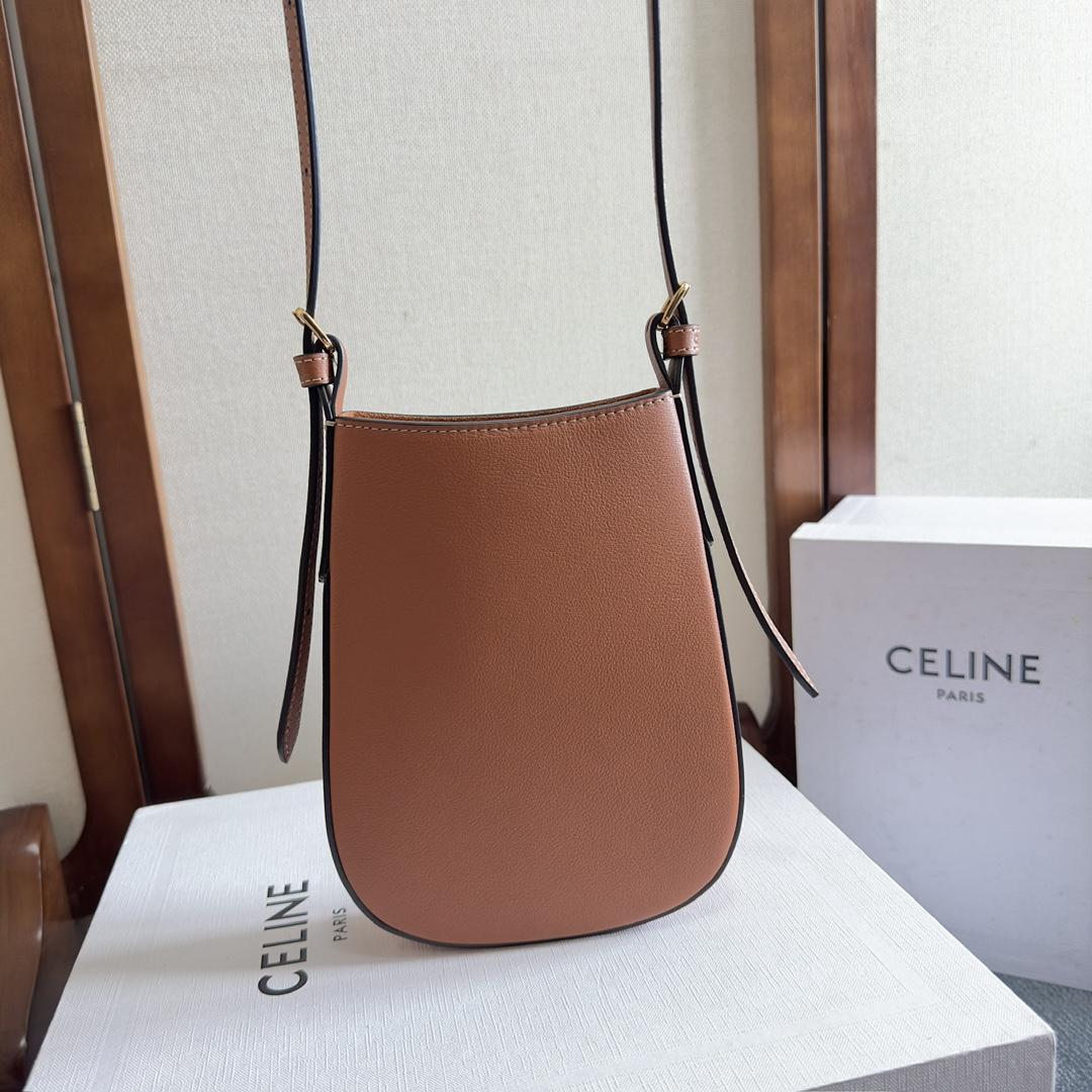 Celine Phone Pouch Heloise In Supple Calfskin - DesignerGu