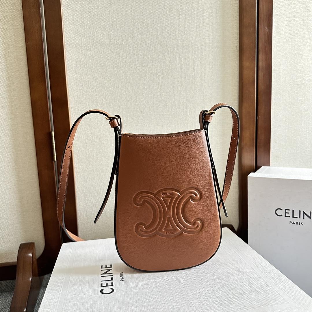 Celine Phone Pouch Heloise In Supple Calfskin - DesignerGu