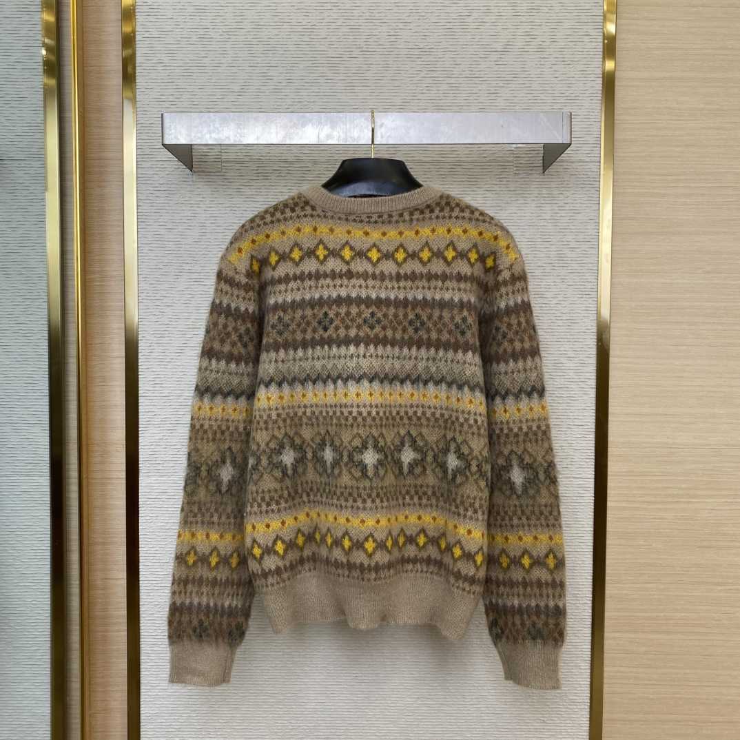 Louis Vuitton Mohair Blend Fair Isle Pullover - DesignerGu