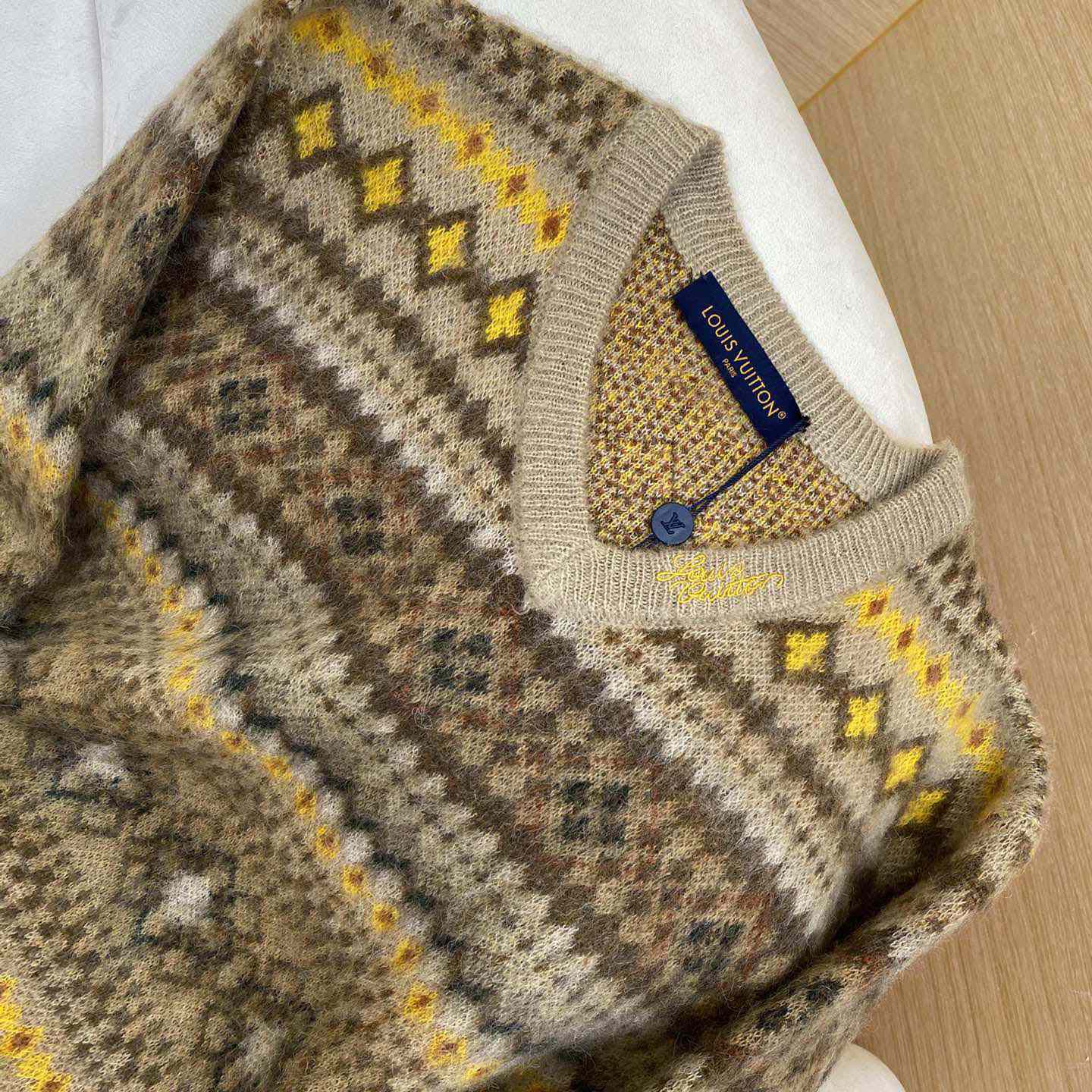 Louis Vuitton Mohair Blend Fair Isle Pullover - DesignerGu