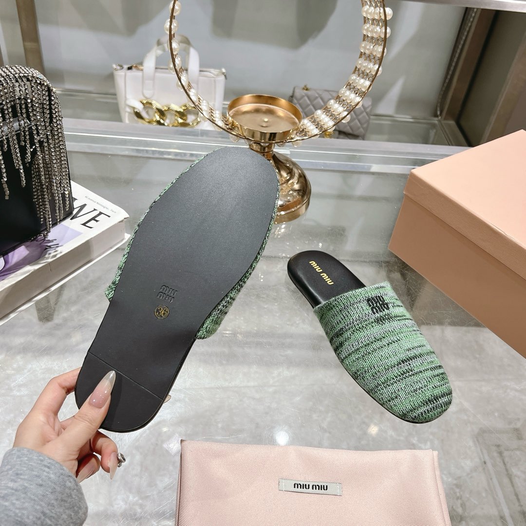 Miu Miu Wool slippers - DesignerGu