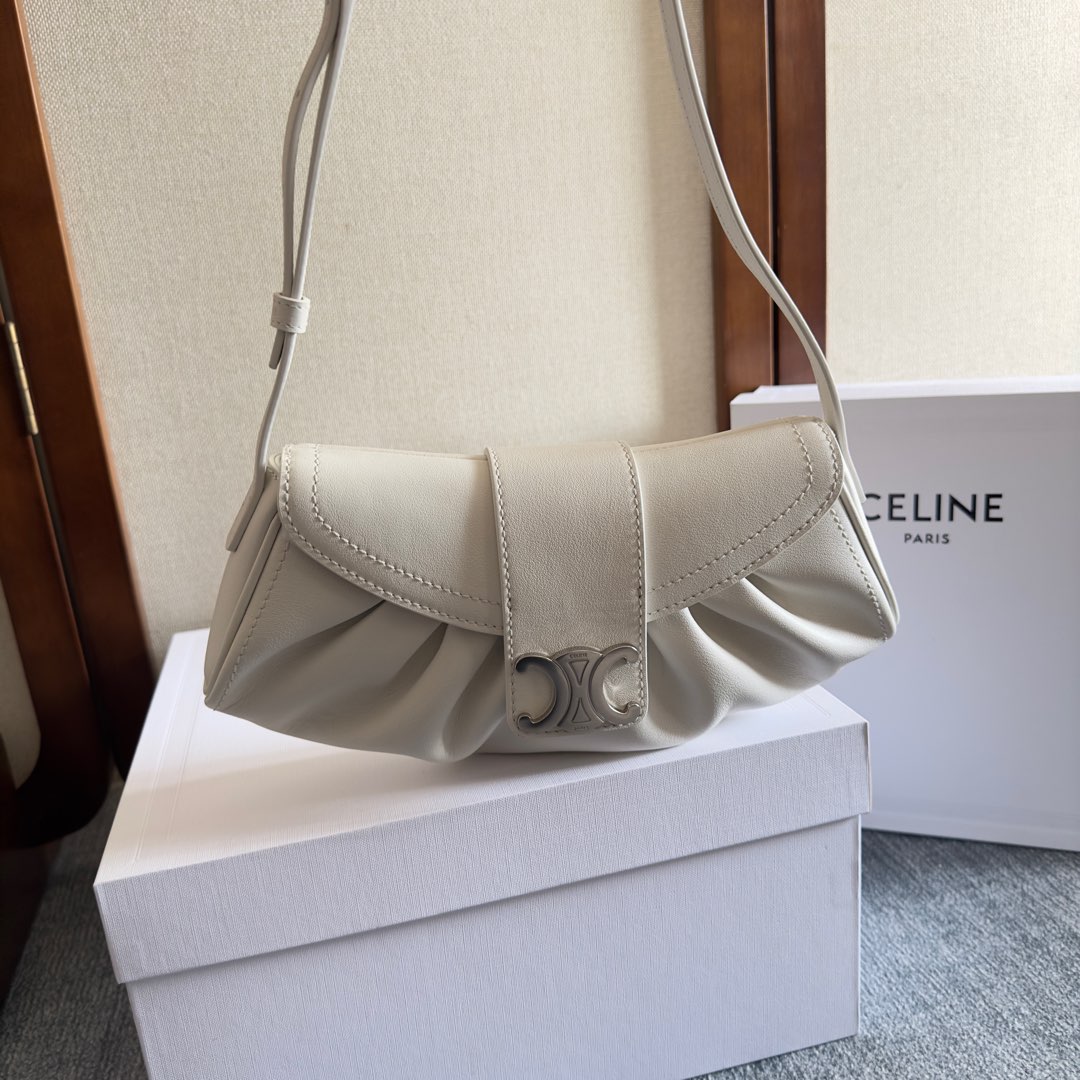 Celine Teen Celine Polly In Supple Calfskin - DesignerGu