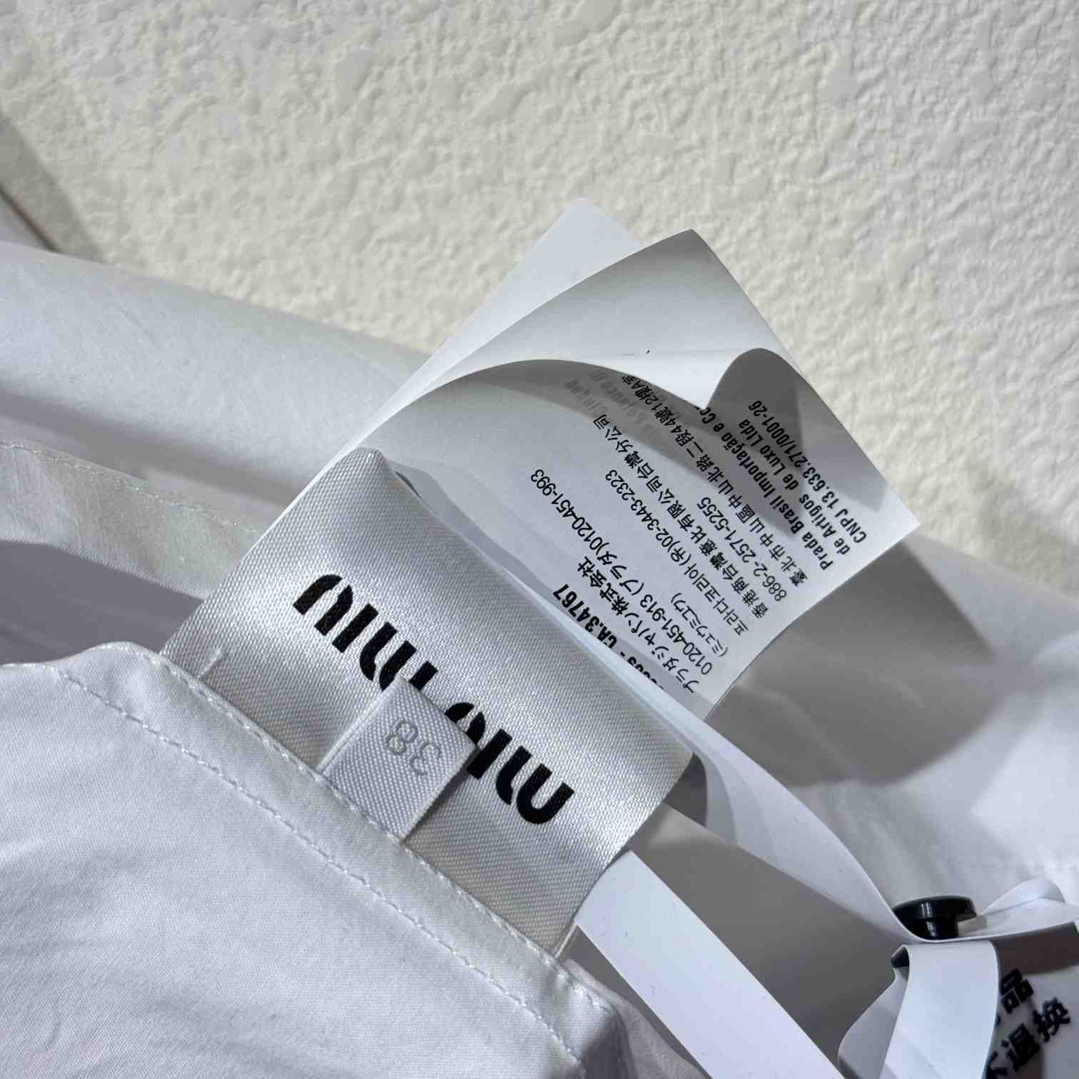 Miu Miu Poplin Shirt - DesignerGu