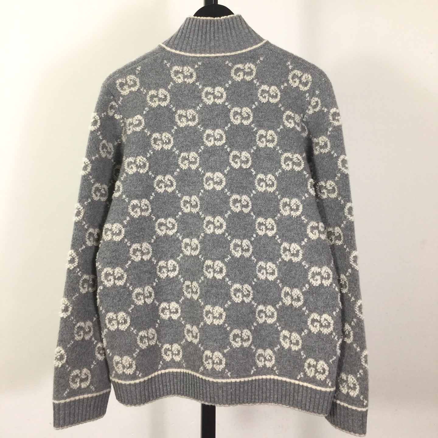 Gucci GG Wool Bouclé Jacquard Cardigan  - DesignerGu