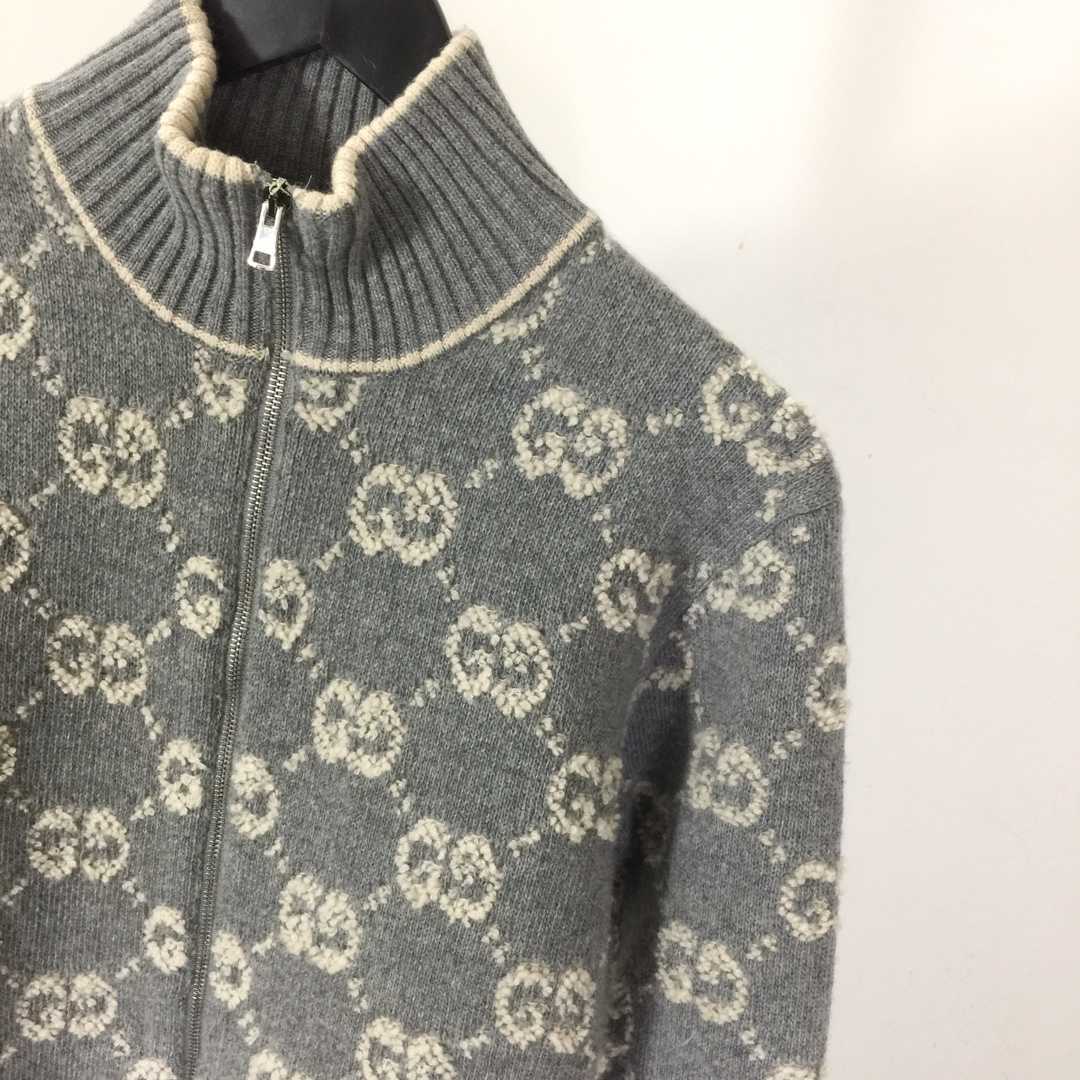 Gucci GG Wool Bouclé Jacquard Cardigan  - DesignerGu