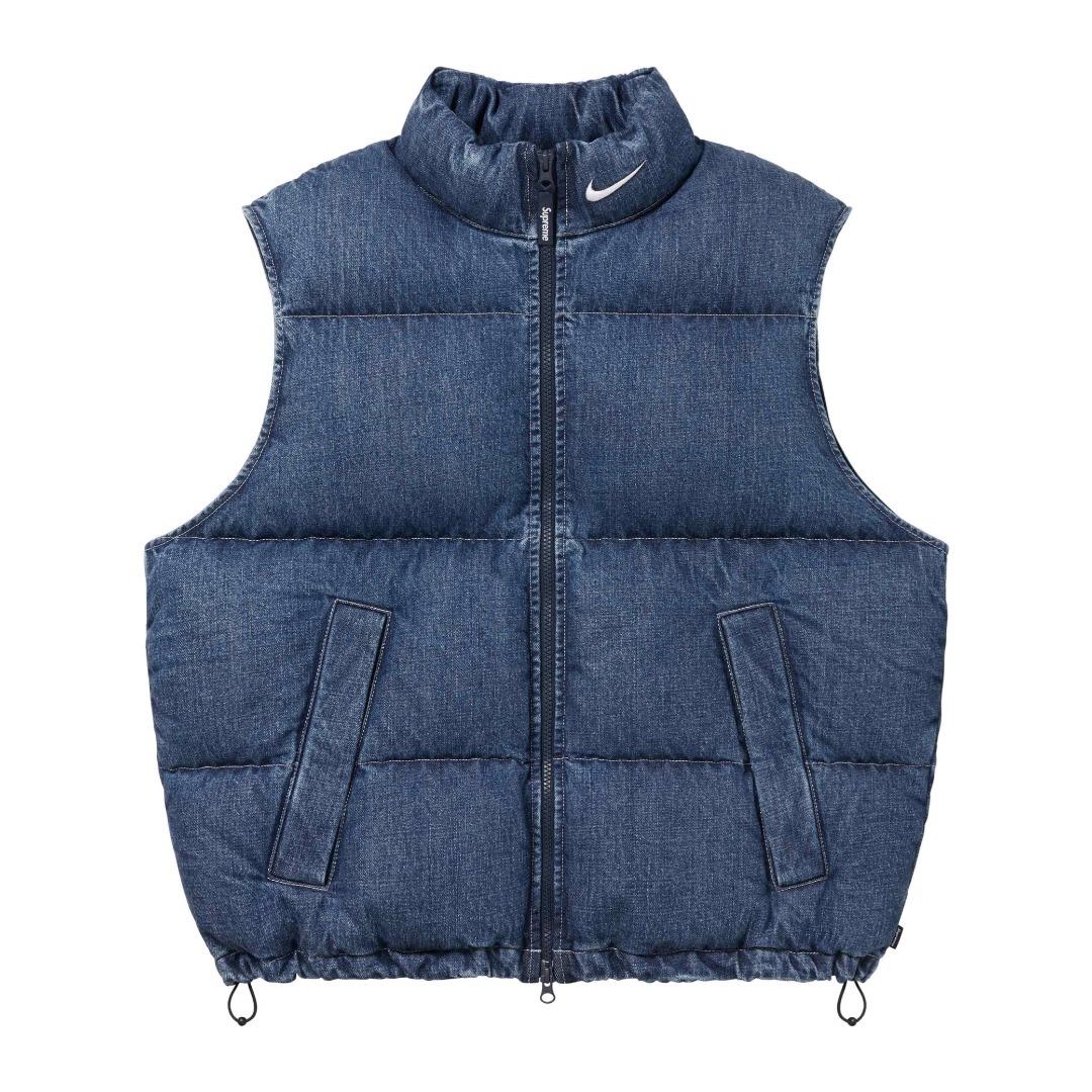 Supreme x Nike Denim Puffer Vest - DesignerGu