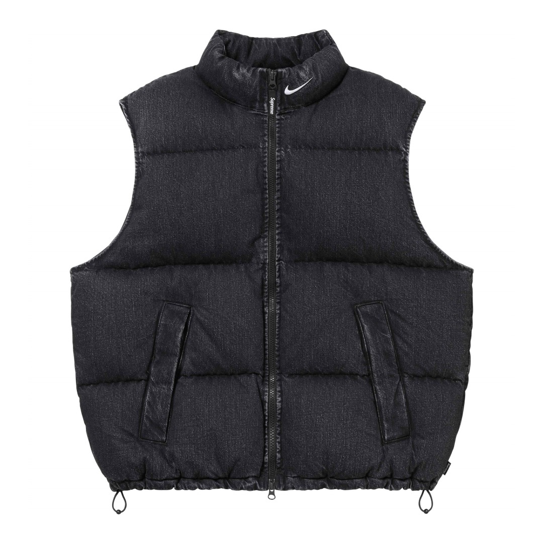 Supreme x Nike Denim Puffer Vest - DesignerGu