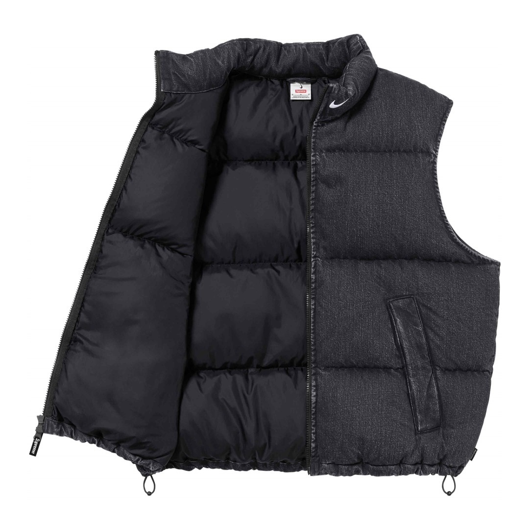 Supreme x Nike Denim Puffer Vest - DesignerGu