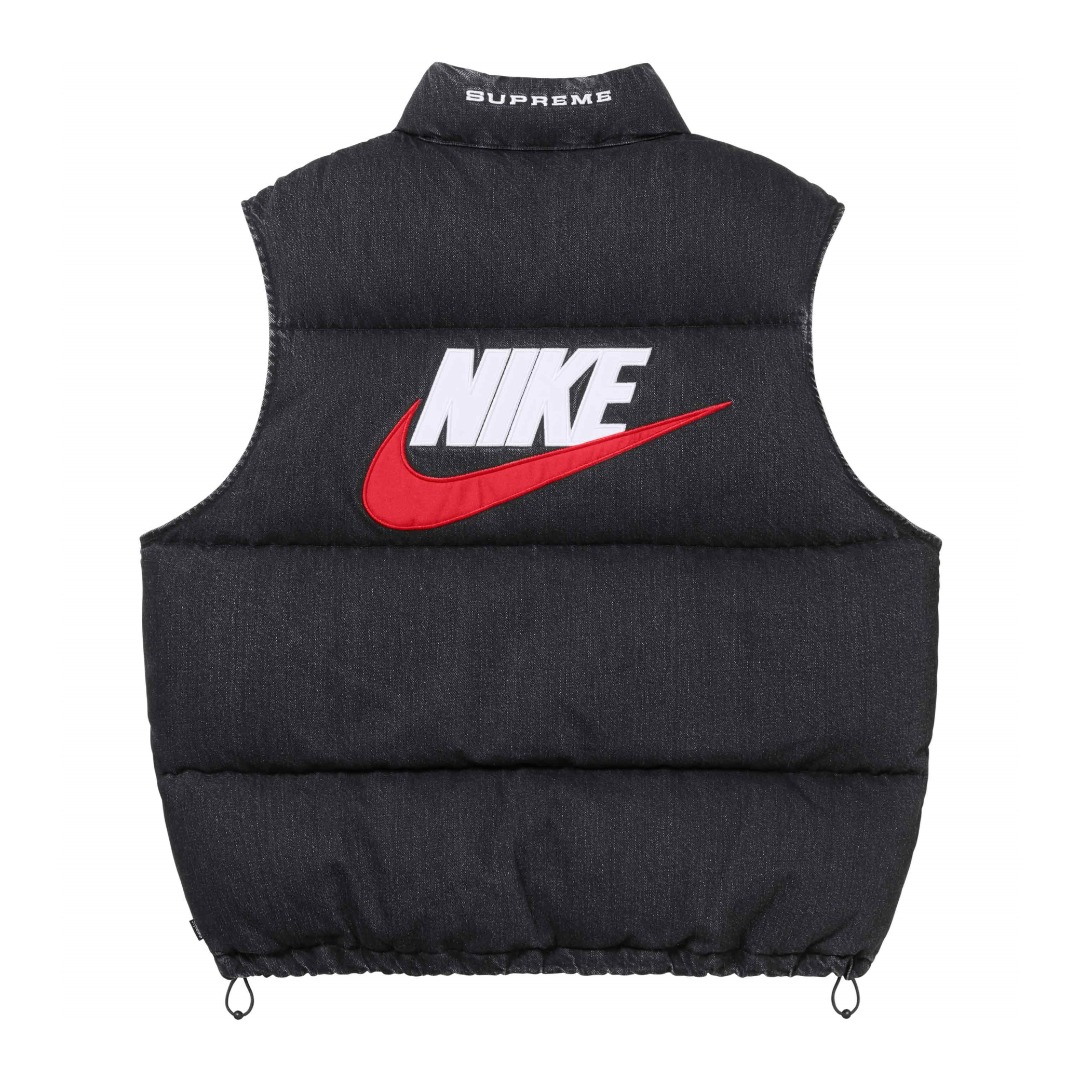 Supreme x Nike Denim Puffer Vest - DesignerGu