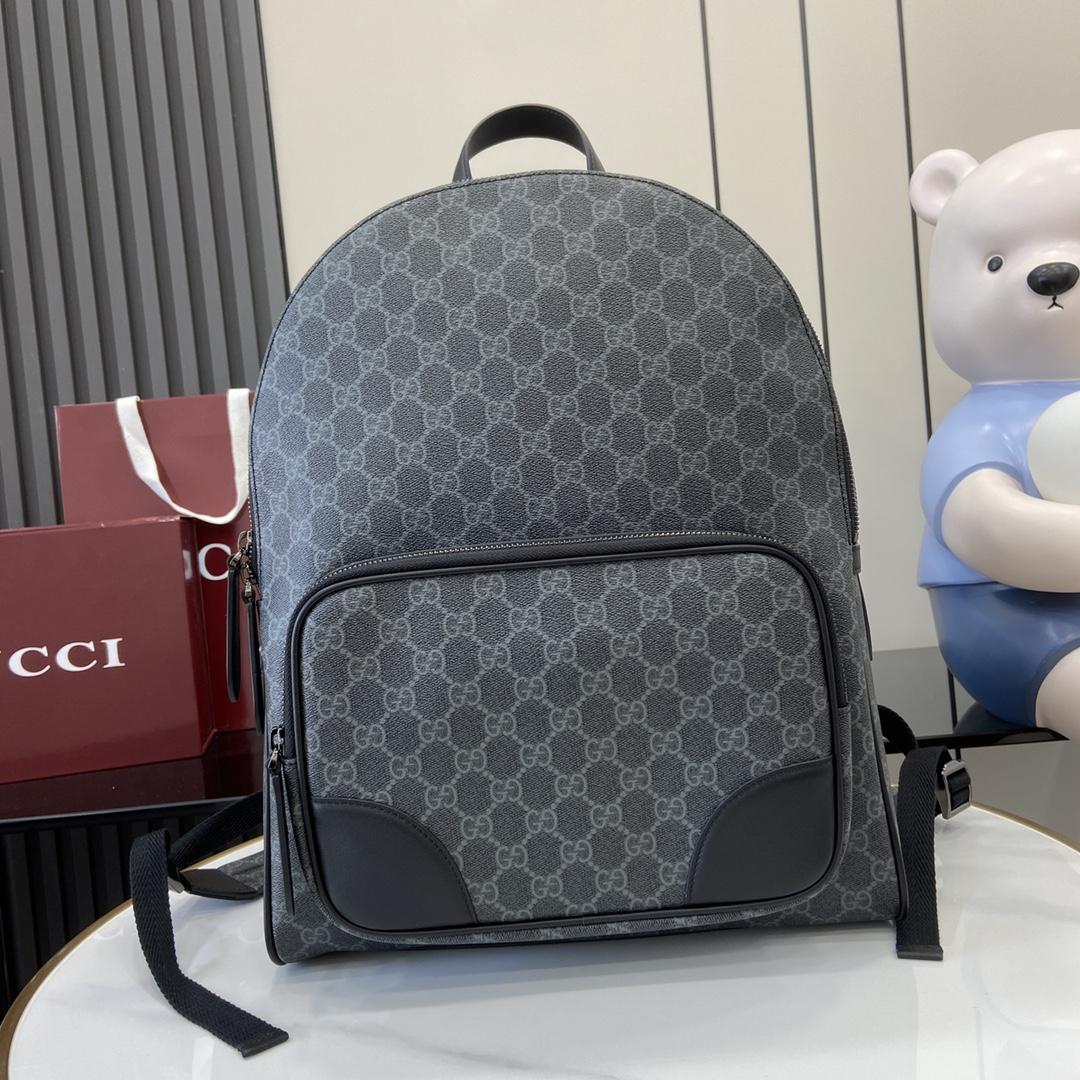 Gucci GG Emblem Medium Backpack  - DesignerGu