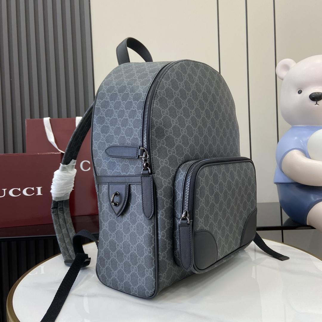 Gucci GG Emblem Medium Backpack  - DesignerGu