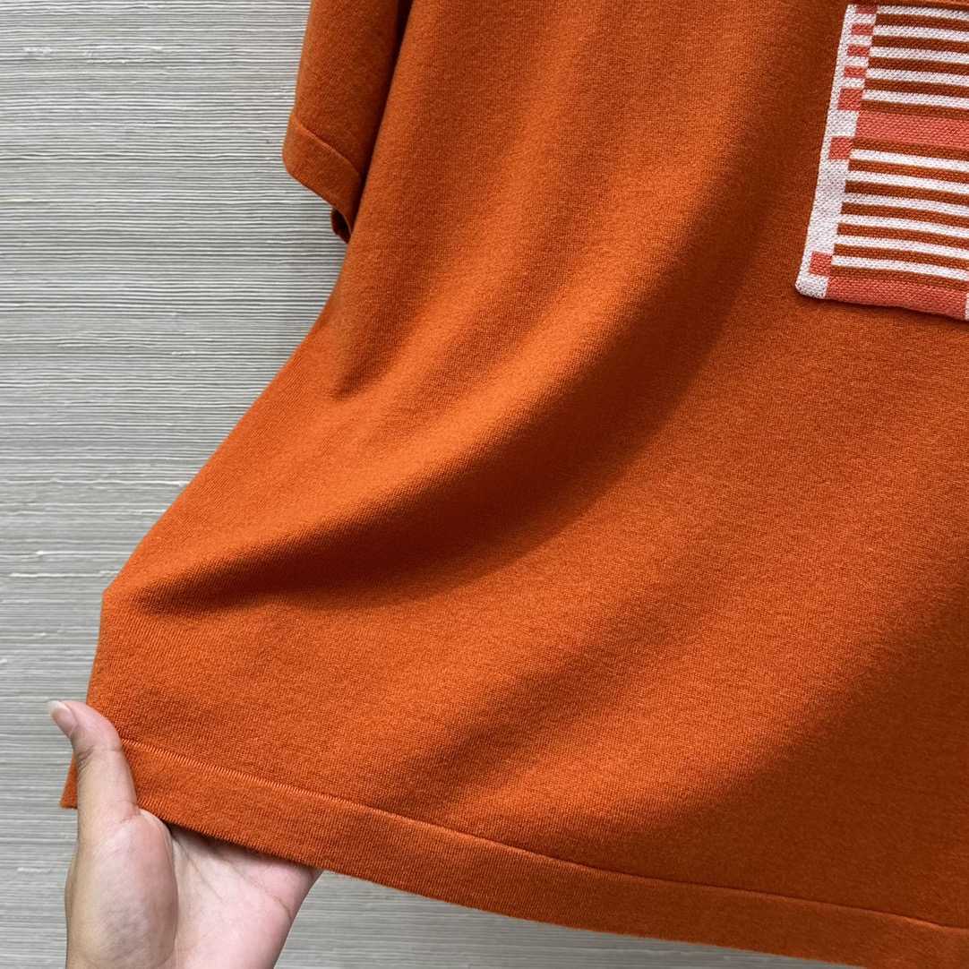 Hermes Short-sleeve Sweater With Pocket - DesignerGu