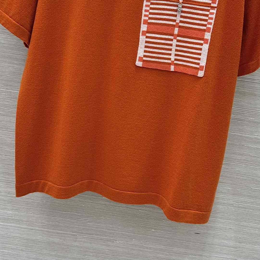 Hermes Short-sleeve Sweater With Pocket - DesignerGu