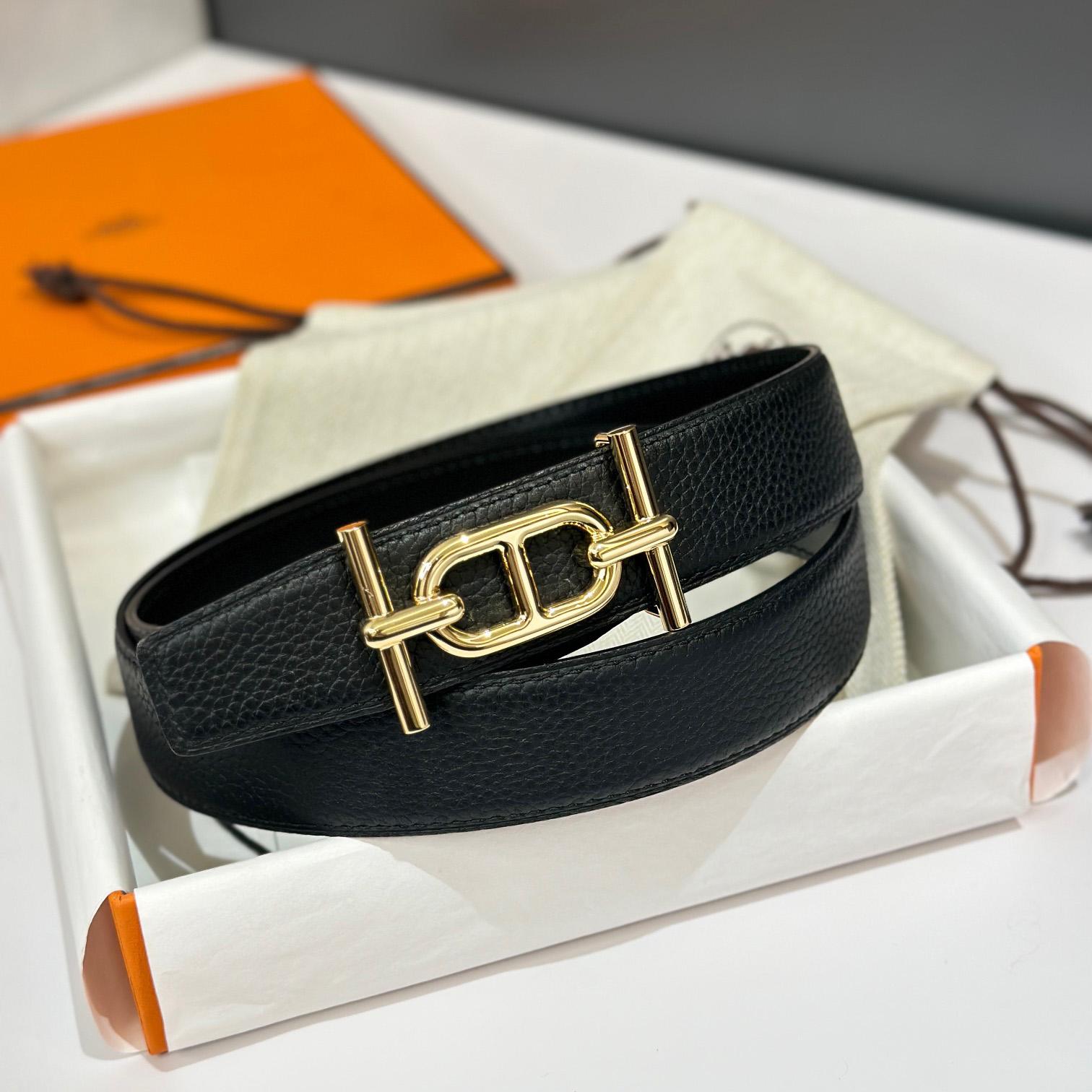 Hermes Ancre Buckle & Reversible Leather Strap 32mm - DesignerGu