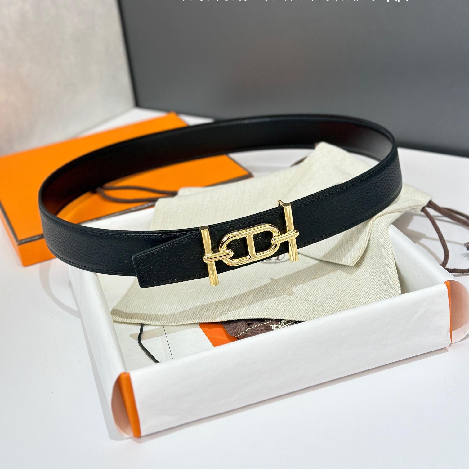 Hermes Ancre Buckle & Reversible Leather Strap 32mm - DesignerGu