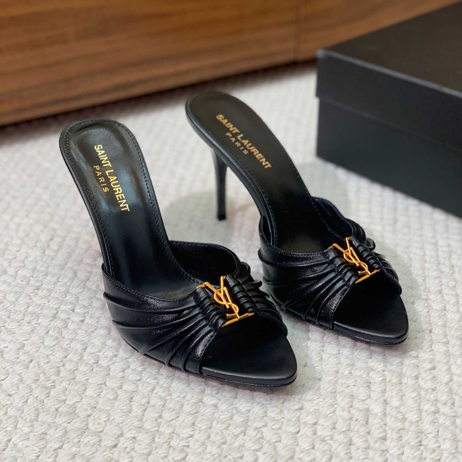 Saint Laurent Babylone Mules In Smooth Leather  - DesignerGu