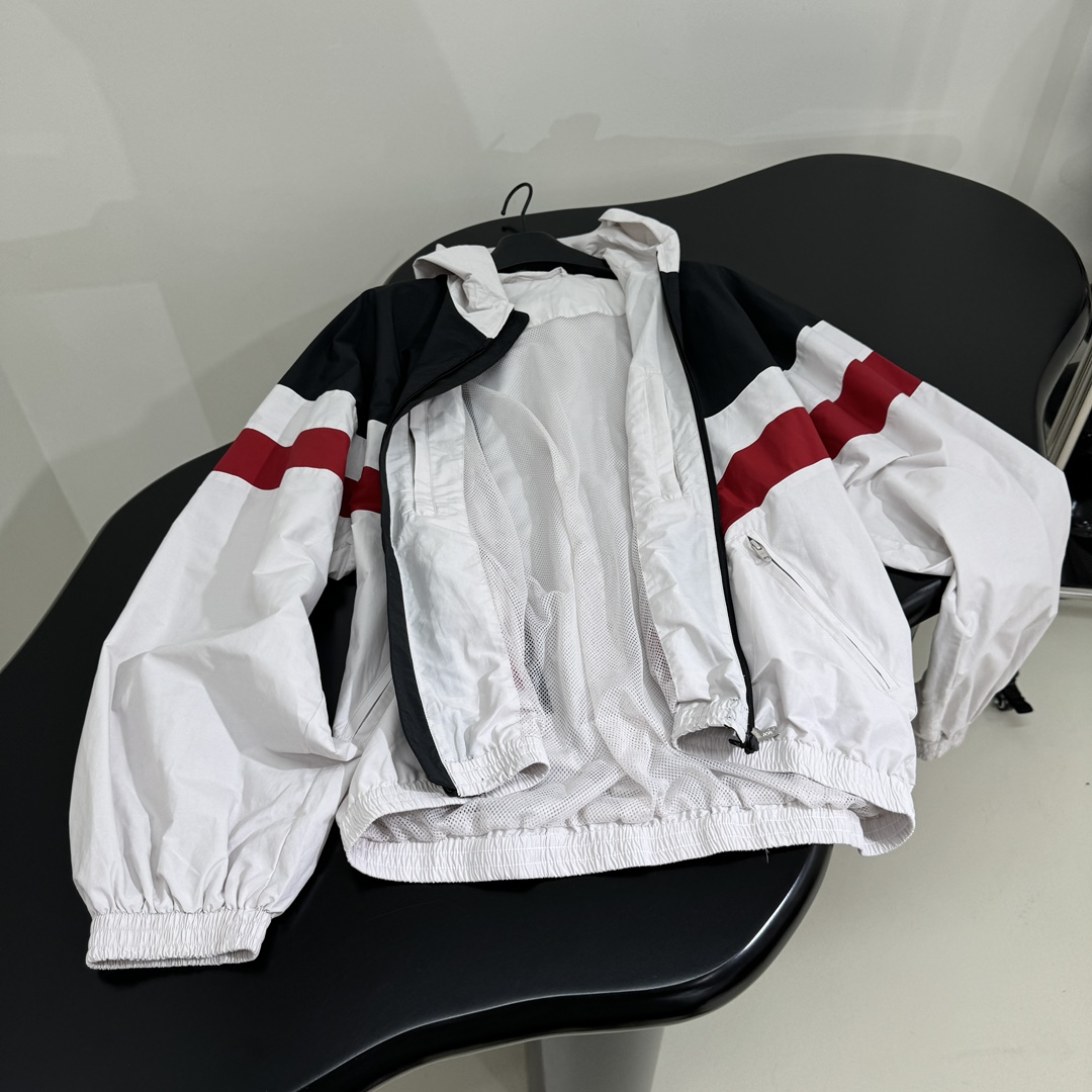 Balenciaga 3B Sports Icon Pull-Over Tracksuit Jacket - DesignerGu