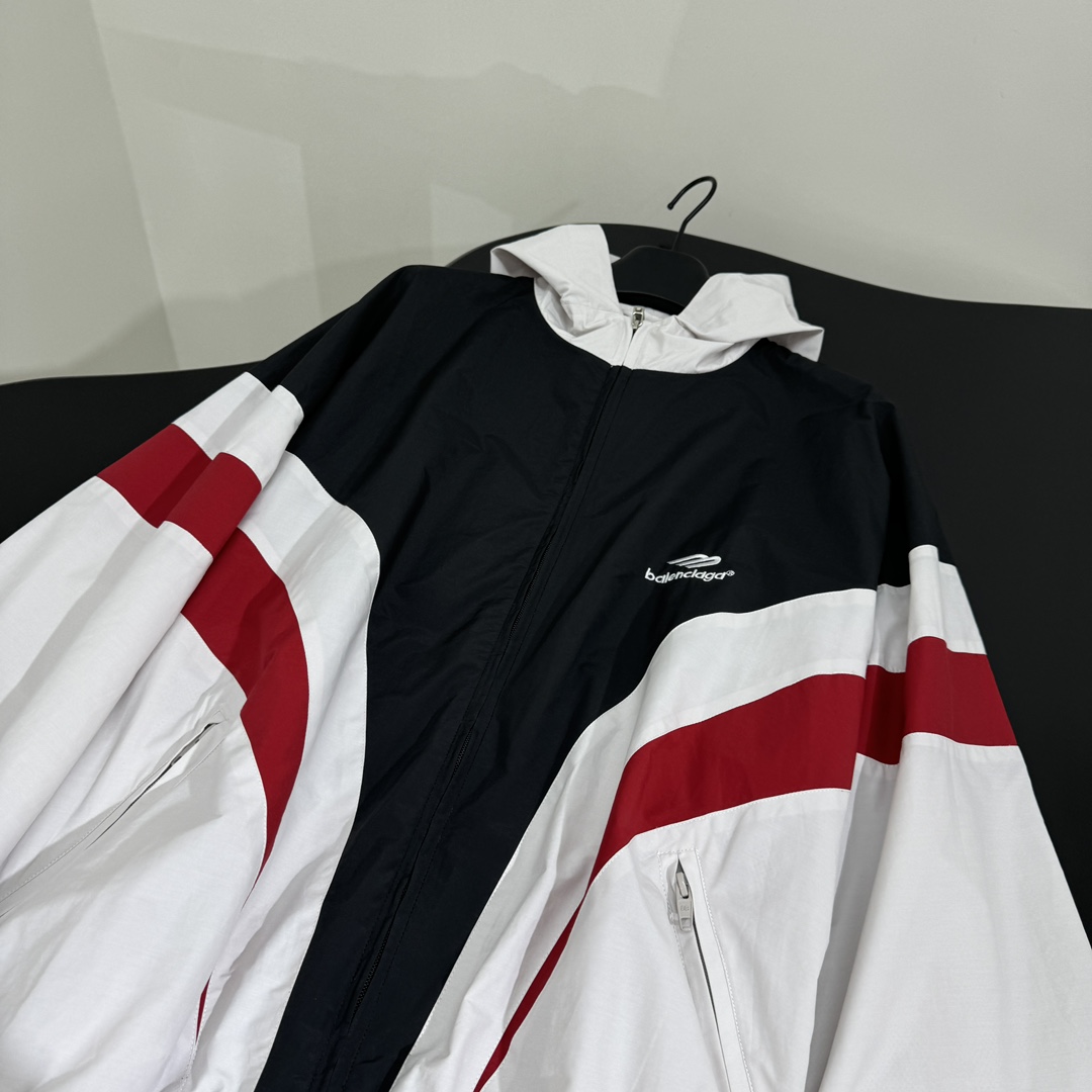 Balenciaga 3B Sports Icon Pull-Over Tracksuit Jacket - DesignerGu