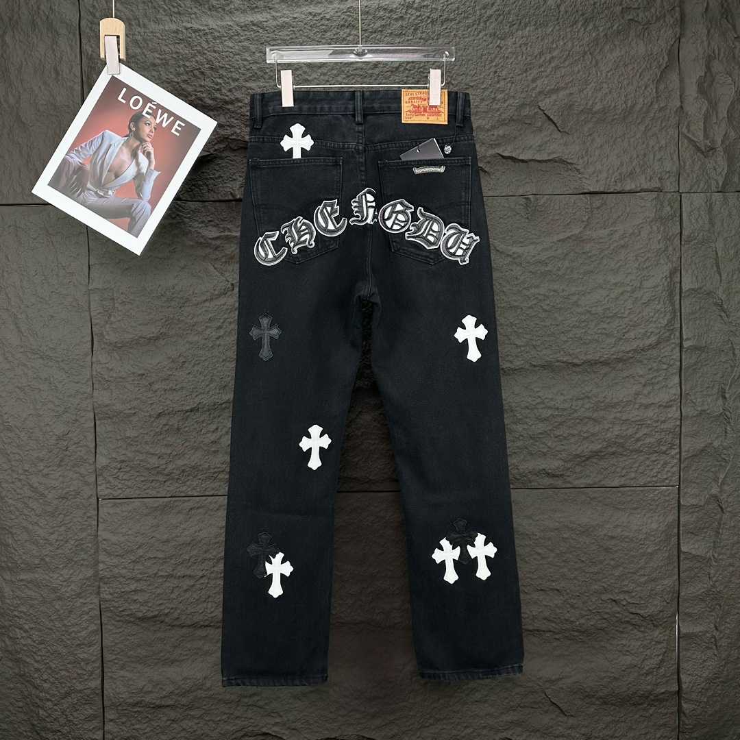 Chrome Hearts Straight Leg Jeans - DesignerGu