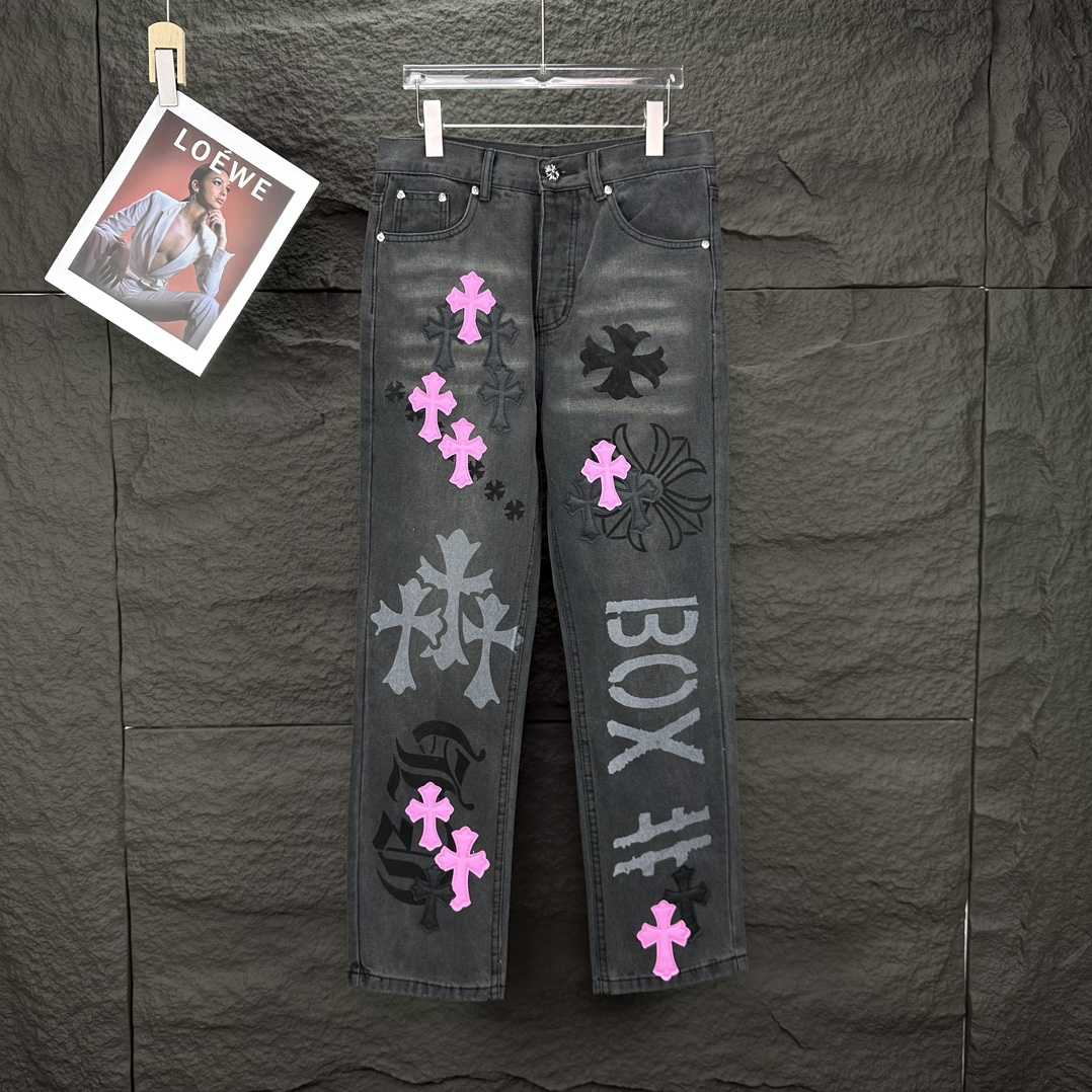 Chrome Hearts Straight Leg Jeans - DesignerGu