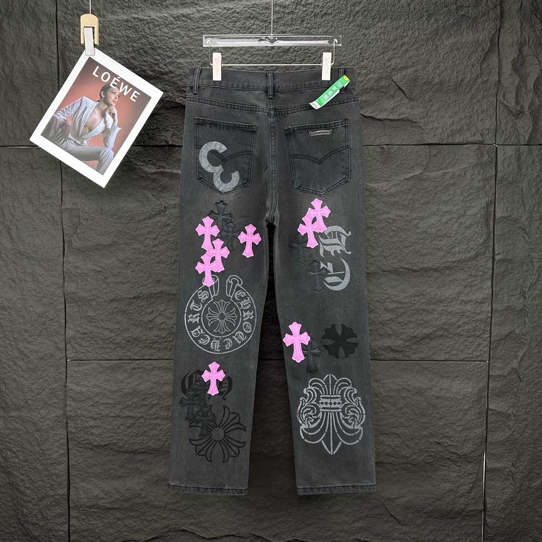 Chrome Hearts Straight Leg Jeans - DesignerGu