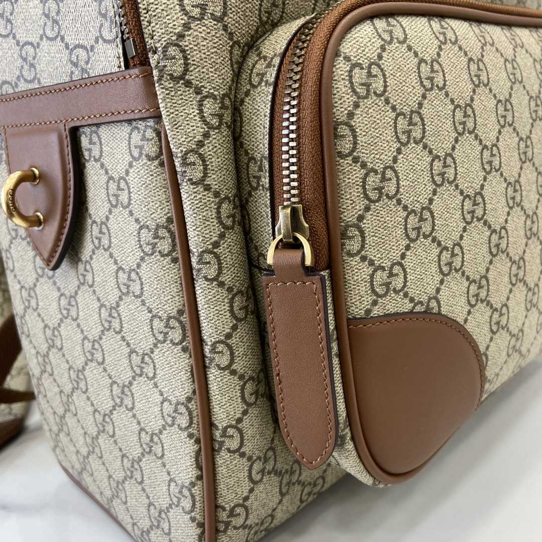 Gucci GG Emblem Medium Backpack  - DesignerGu