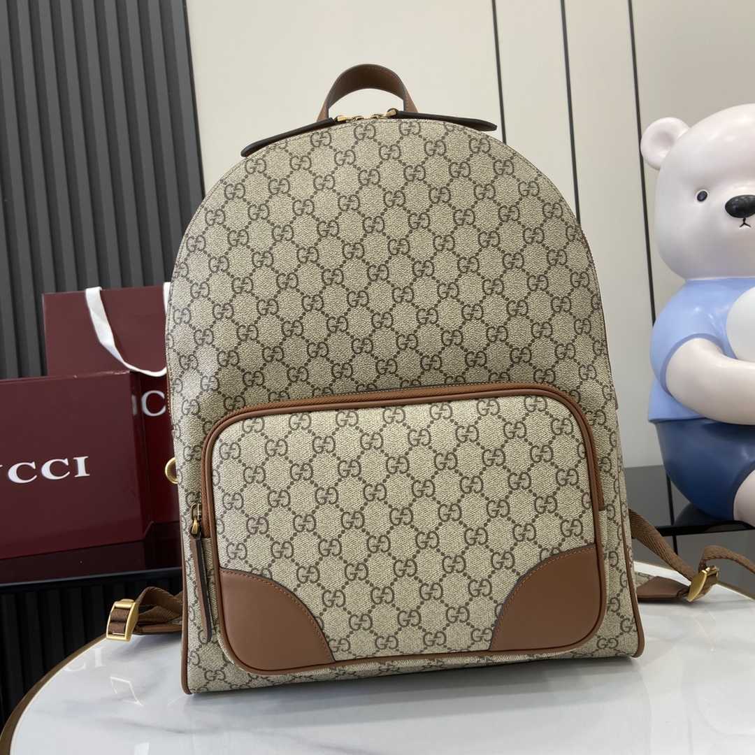 Gucci GG Emblem Medium Backpack  - DesignerGu