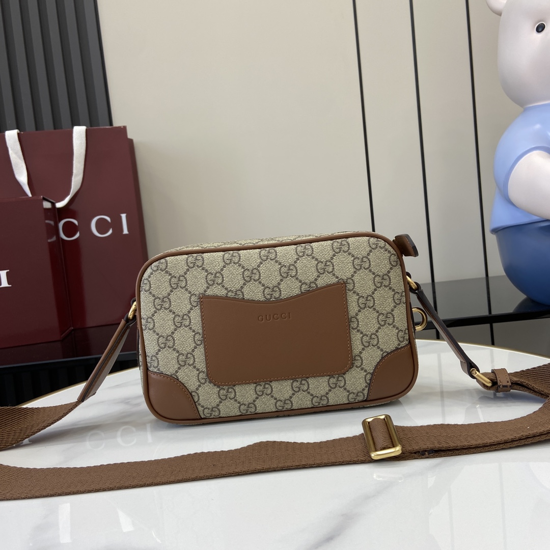 Gucci GG Emblem Embossed Super Mini Bag - DesignerGu