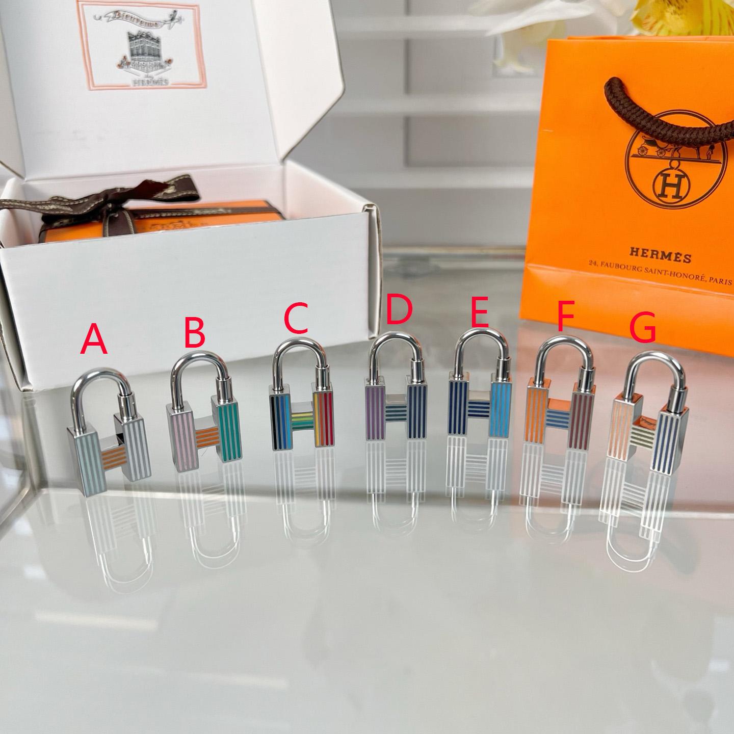 Hermes Cadenas Quizz Rainbow Key Ring - DesignerGu