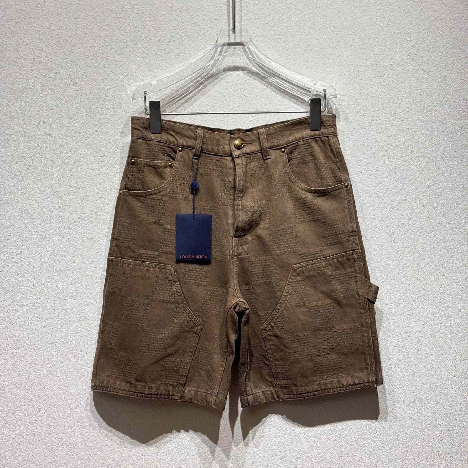 Louis Vuitton Damier Denim Shorts   - DesignerGu