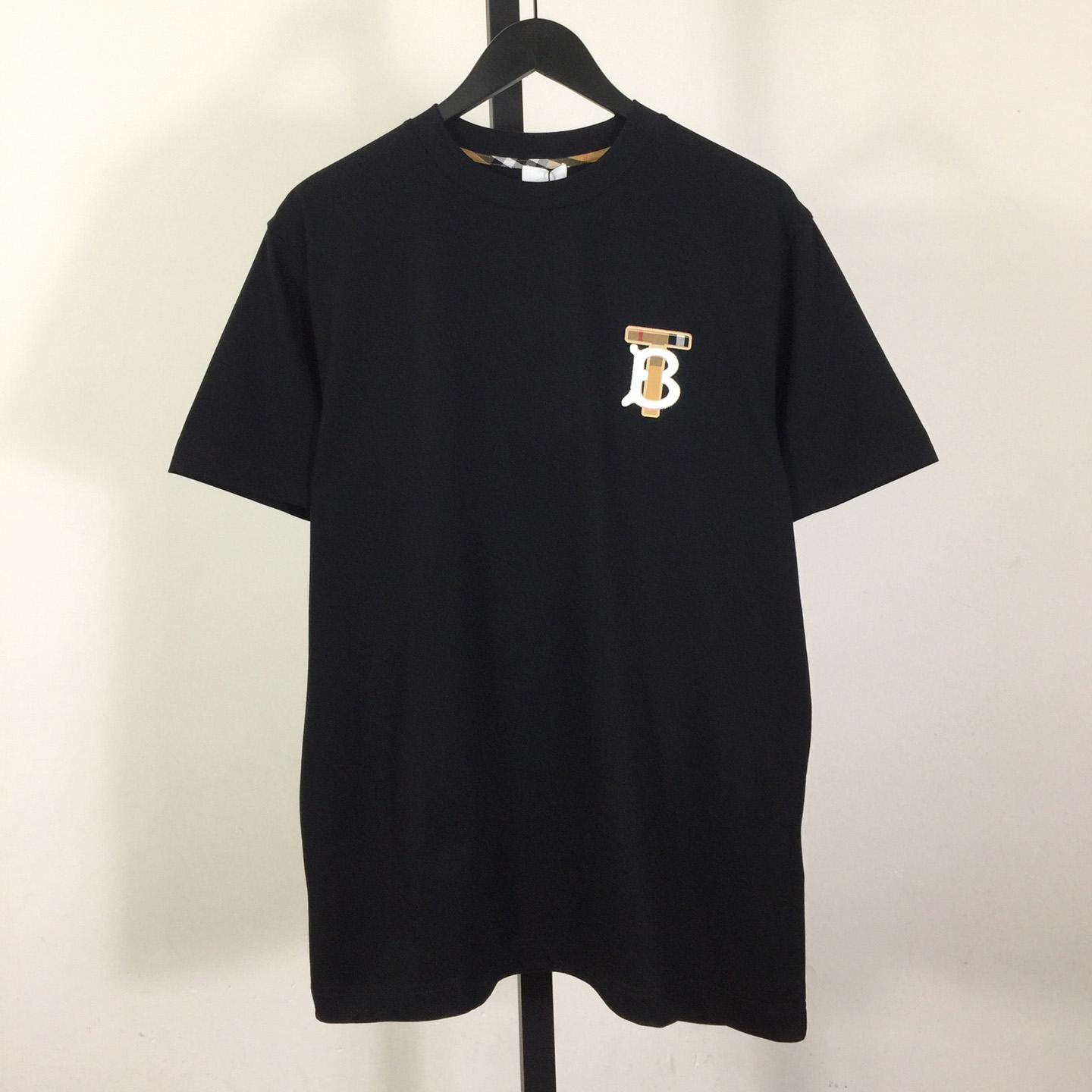 Burberry Embroidered TB Lettering Cotton T-shirt - DesignerGu