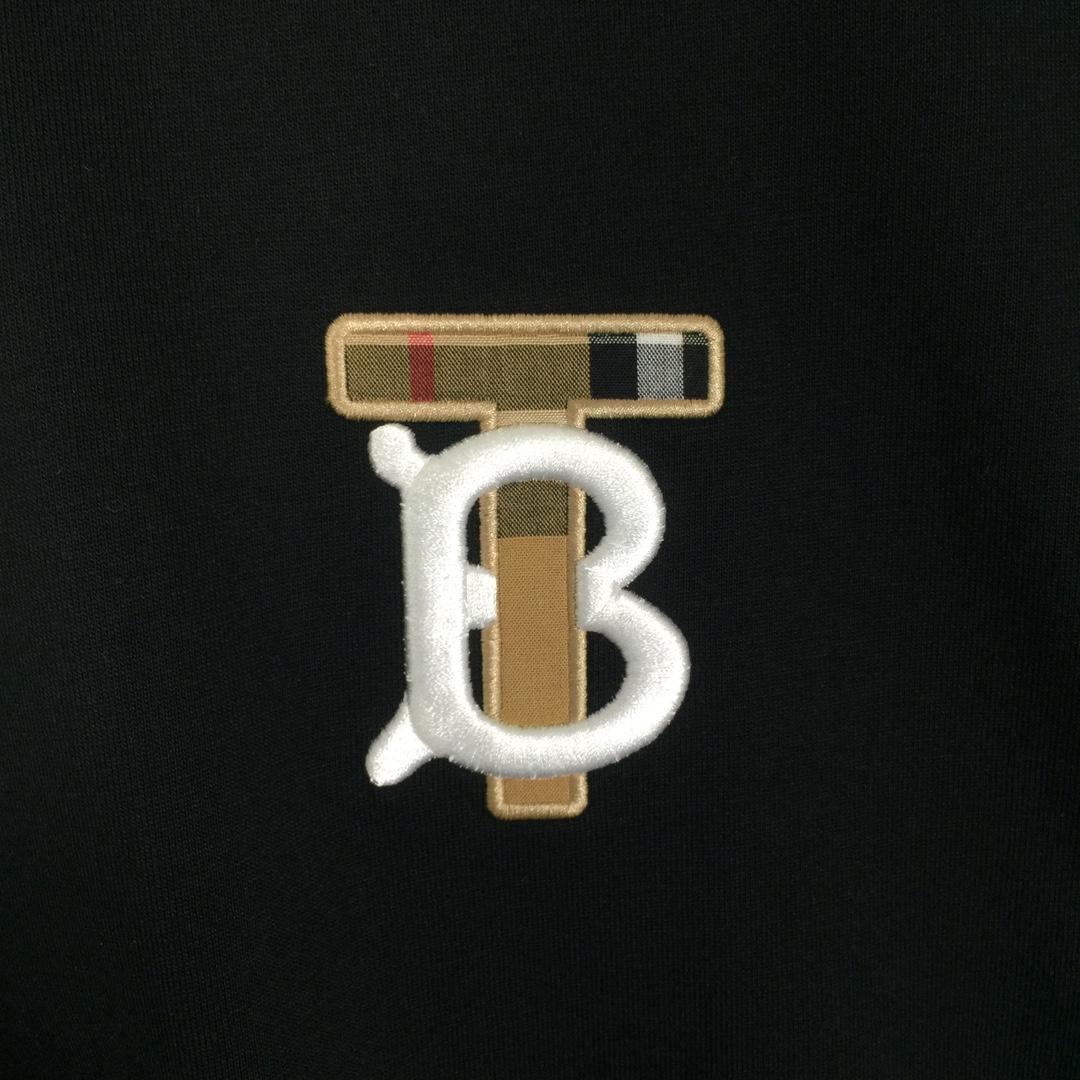 Burberry Embroidered TB Lettering Cotton T-shirt - DesignerGu