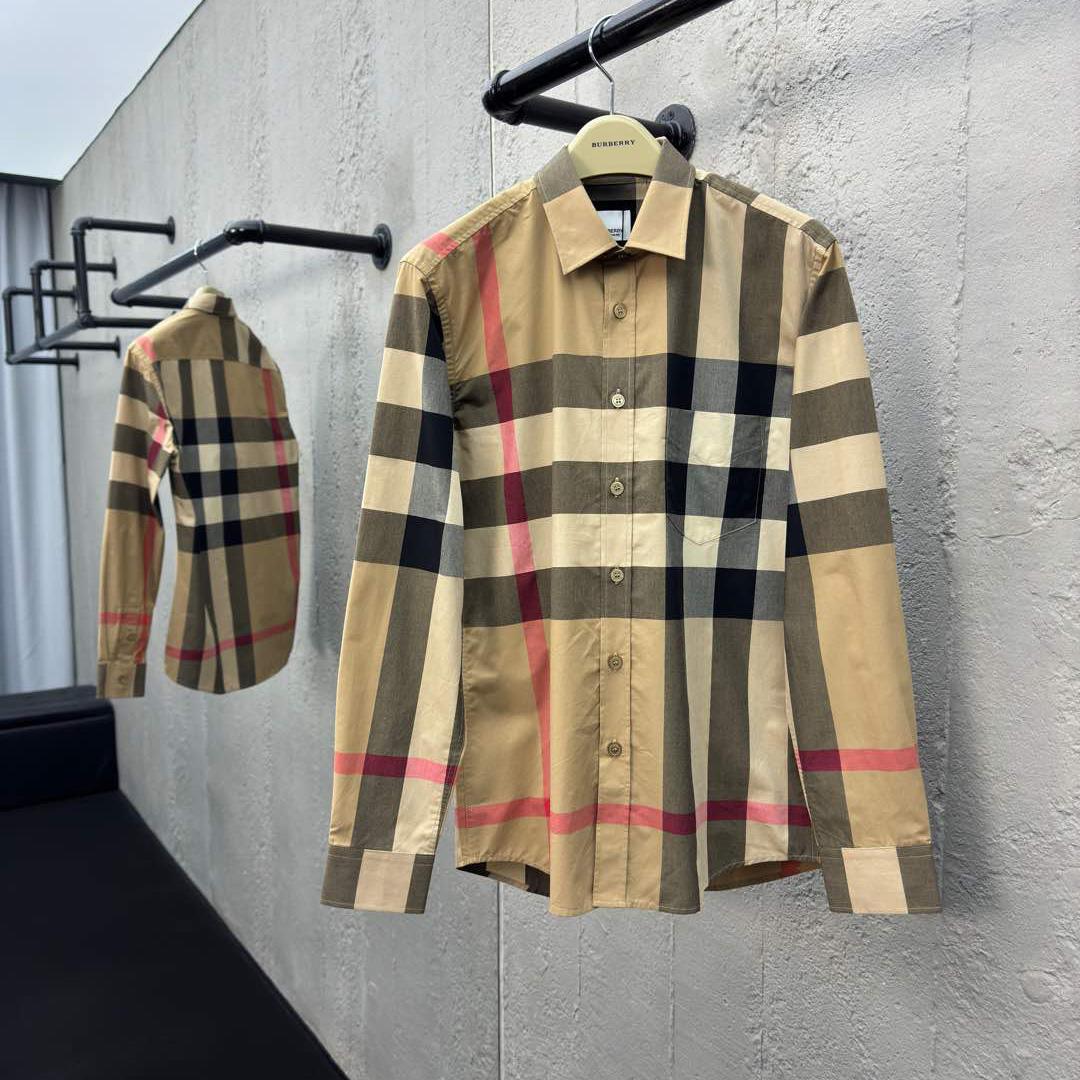 Burberry Check Cotton Shirt In Archive Beige - DesignerGu