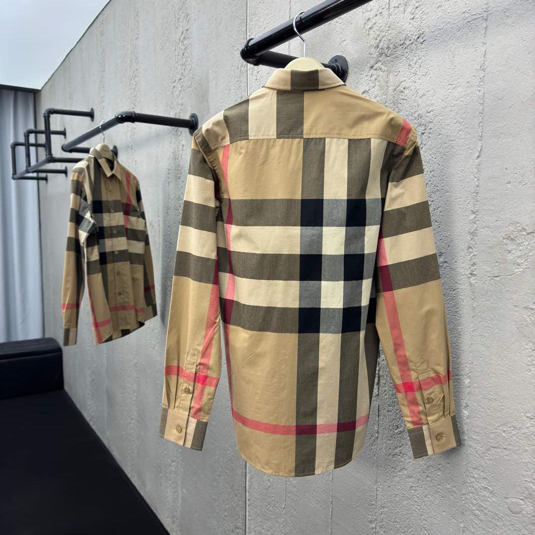 Burberry Check Cotton Shirt In Archive Beige - DesignerGu