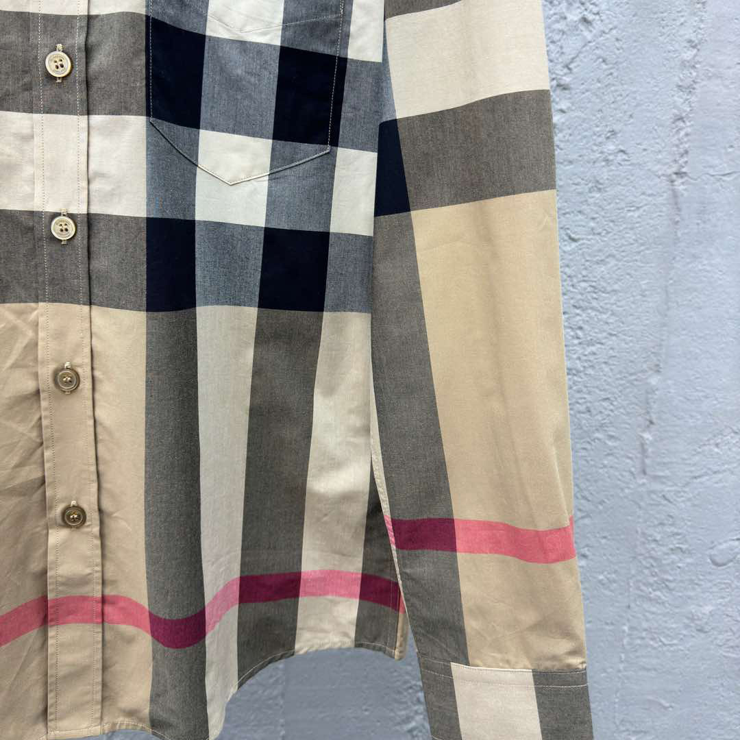 Burberry Check Cotton Shirt In Archive Beige - DesignerGu