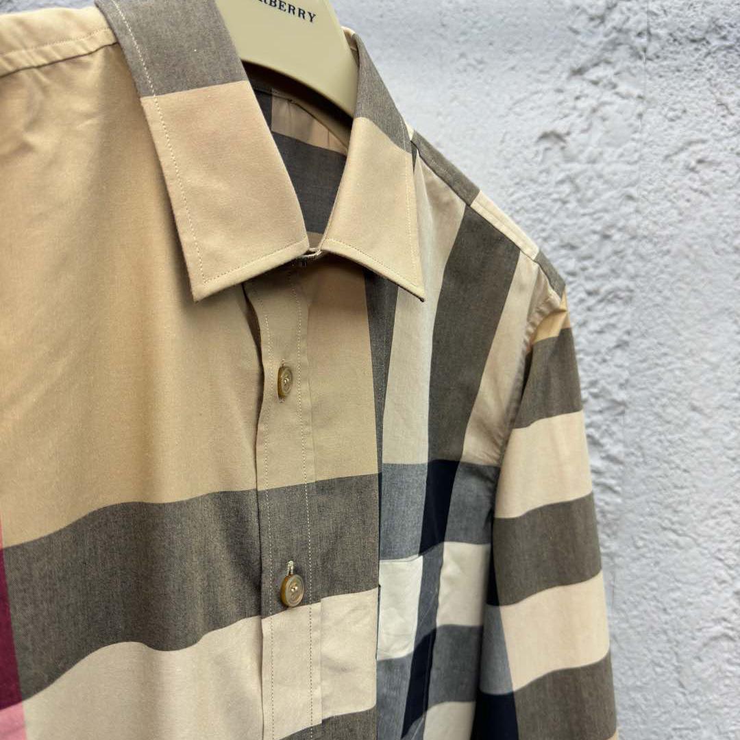 Burberry Check Cotton Shirt In Archive Beige - DesignerGu