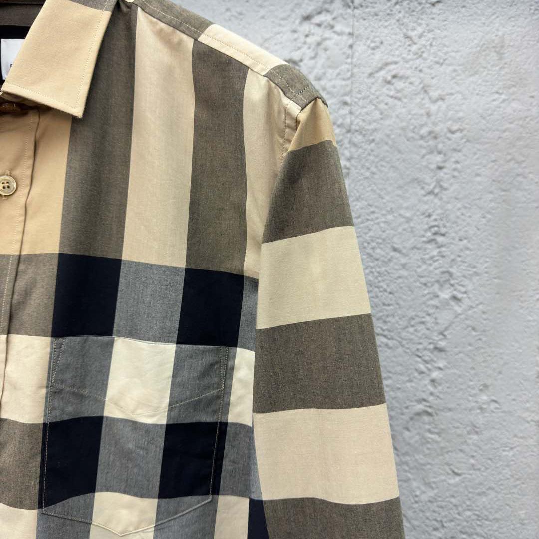 Burberry Check Cotton Shirt In Archive Beige - DesignerGu