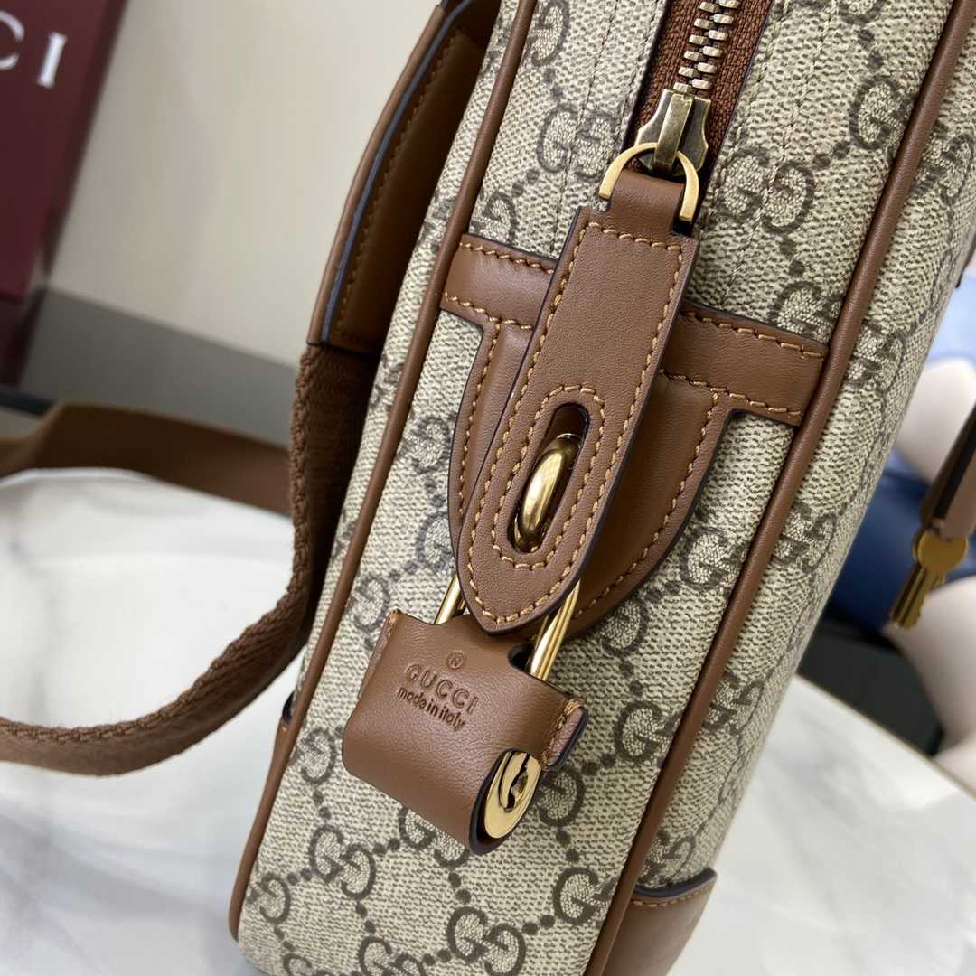 Gucci GG Emblem Medium Briefcase - DesignerGu