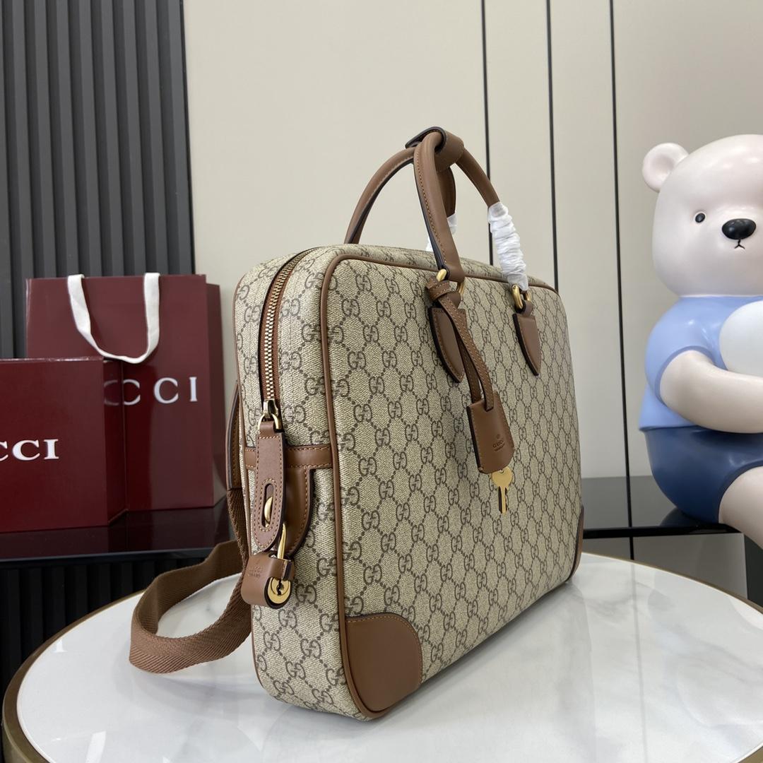 Gucci GG Emblem Medium Briefcase - DesignerGu