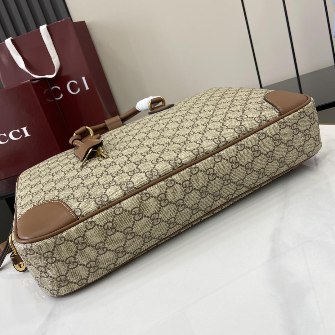 Gucci GG Emblem Medium Briefcase - DesignerGu