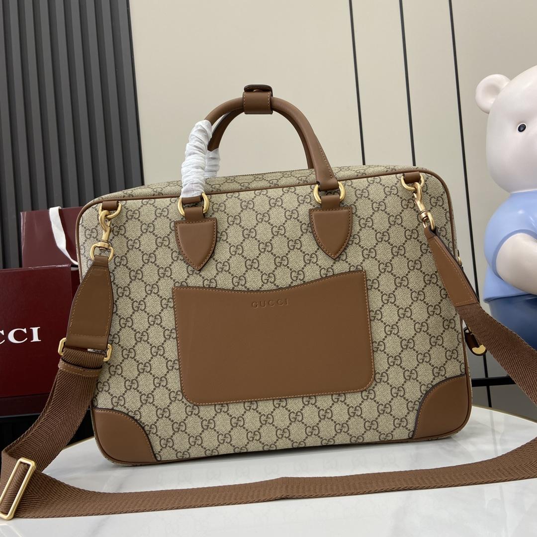 Gucci GG Emblem Medium Briefcase - DesignerGu