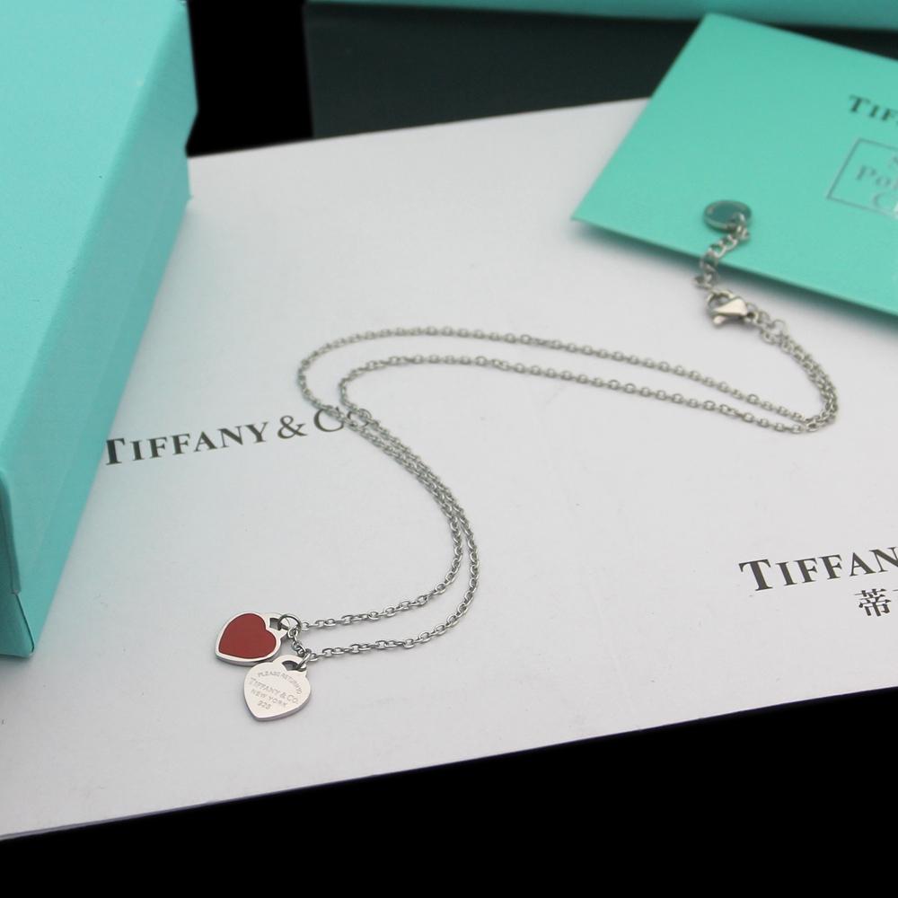 Tiffany & Co. Double Heart Tag Pendant - DesignerGu