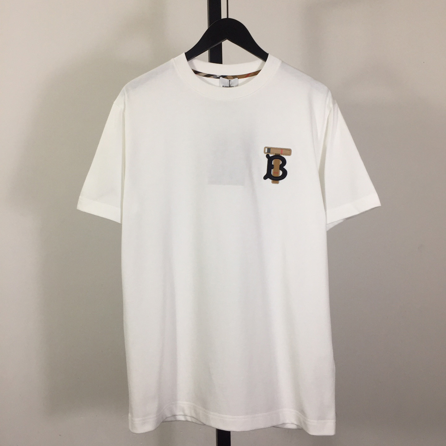 Burberry Embroidered TB Lettering Cotton T-shirt - DesignerGu