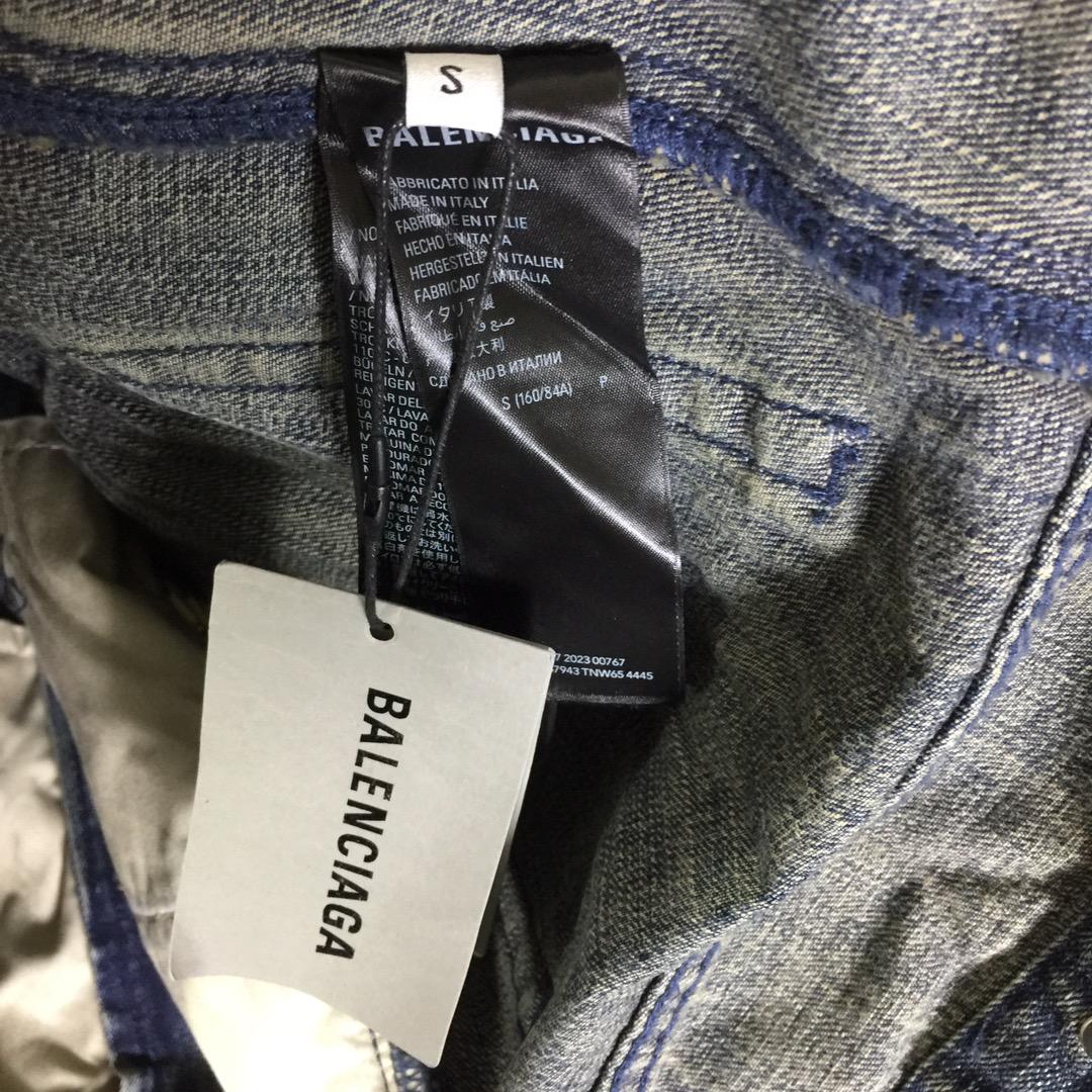 Balenciaga Oversized Jacket In Washed Denim - DesignerGu