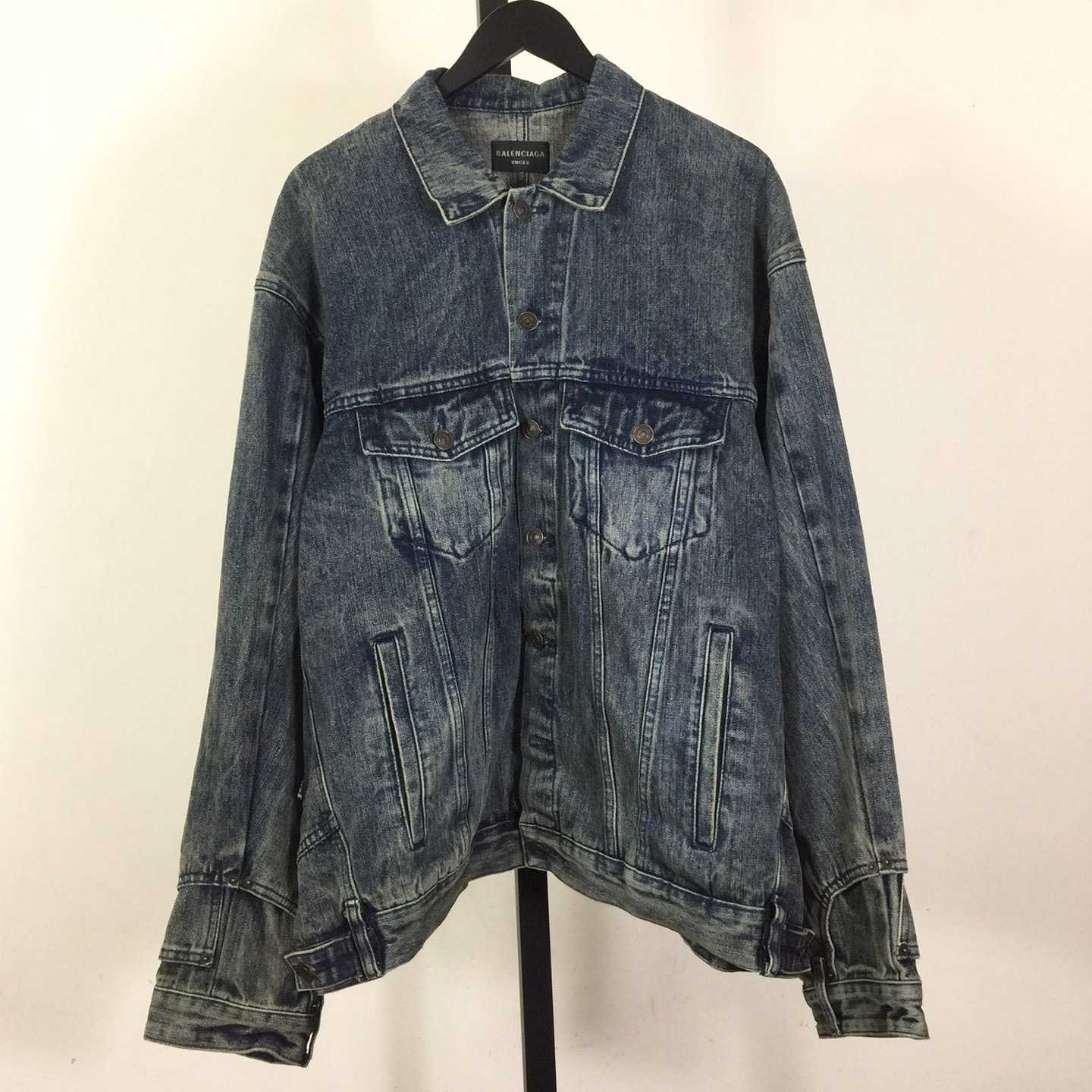 Balenciaga Oversized Jacket In Washed Denim - DesignerGu