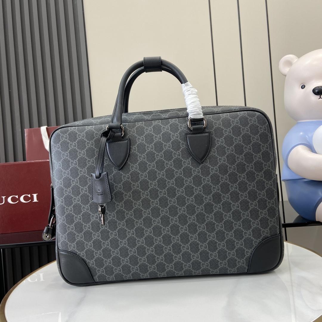 Gucci GG Emblem Medium Briefcase - DesignerGu