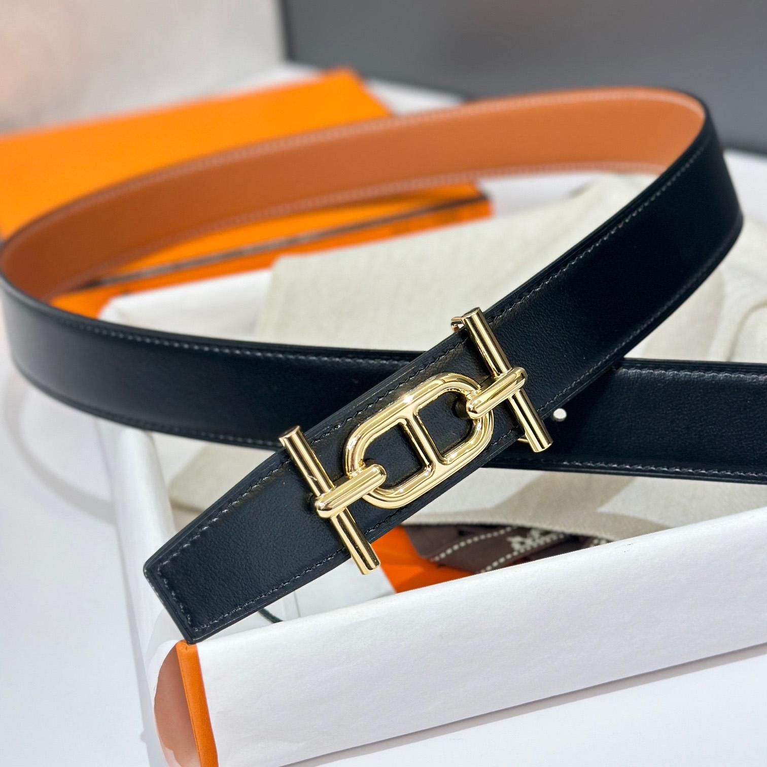 Hermes Ancre Buckle & Reversible Leather Strap 32mm - DesignerGu